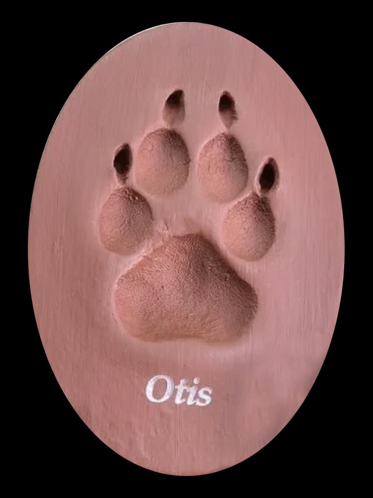 Clay paw print keepsake